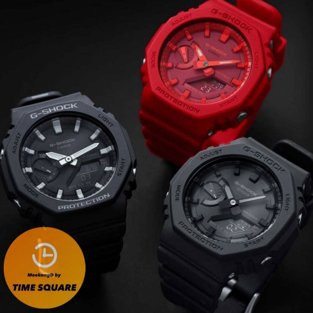 CASIO G-SHOCK GA-2100 หน้าปัด45.5มม.นาฬิกาชาย สายเรซิน กันน้ำ200เมตร คาสิโอแท้ รับประกันศูนย์1ปี