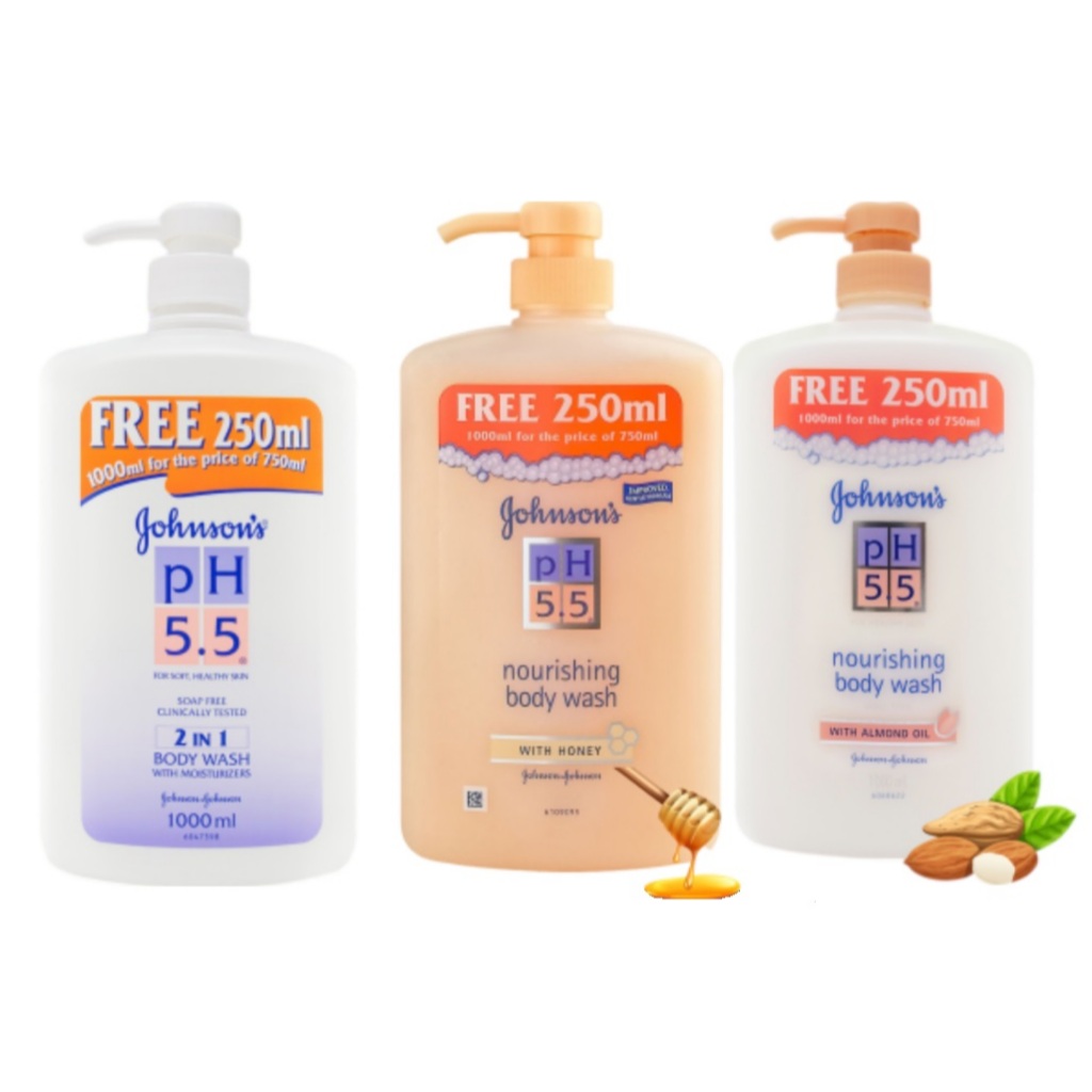 Johnson's จอห์นสัน ครีมอาบน้ำ พีเอข 5.5 ขนาด 1000 มล.
