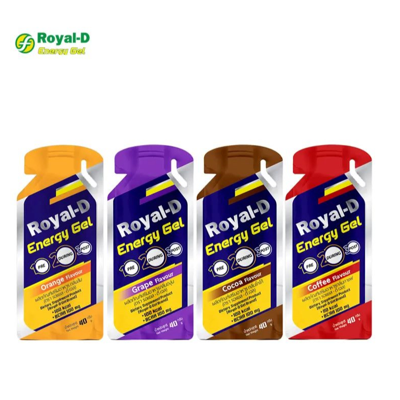 Royal-D Energy Gel รอแยล-ดี เอนเนอจี้เจล เจลให้พลังงาน รสส้ม องุ่น 40 กรัม (10 ซอง)