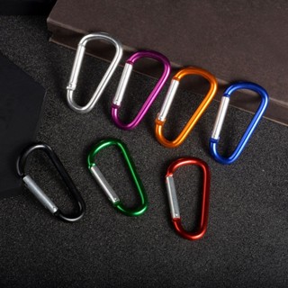 คาราบิเนอร์ พวงกุญแจสแตนเลส ตะขอสารพัดประโยชน์ carabinerตัวD