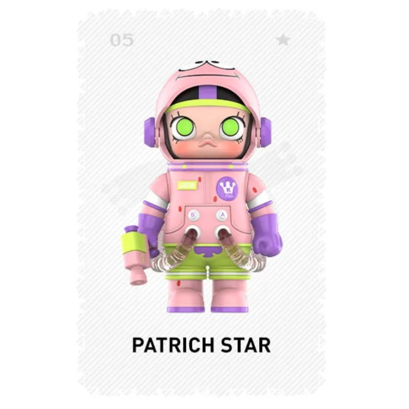 การ์ดพิเศษ [SR 1:324] PATRICK STAR [พร้อมส่ง ของแท้] POP MART - MEGA MOLLY SPACE 100% V.2 [เช็คการ์ด