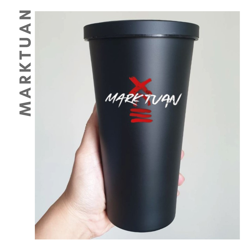 MS0. แก้วสกรีน UV งานข้อความและสัญลักษณ์ Marktuan : Got7 : MarkTuanGOT7 : มาร์คต้วน : มาร์คต้วนGot7
