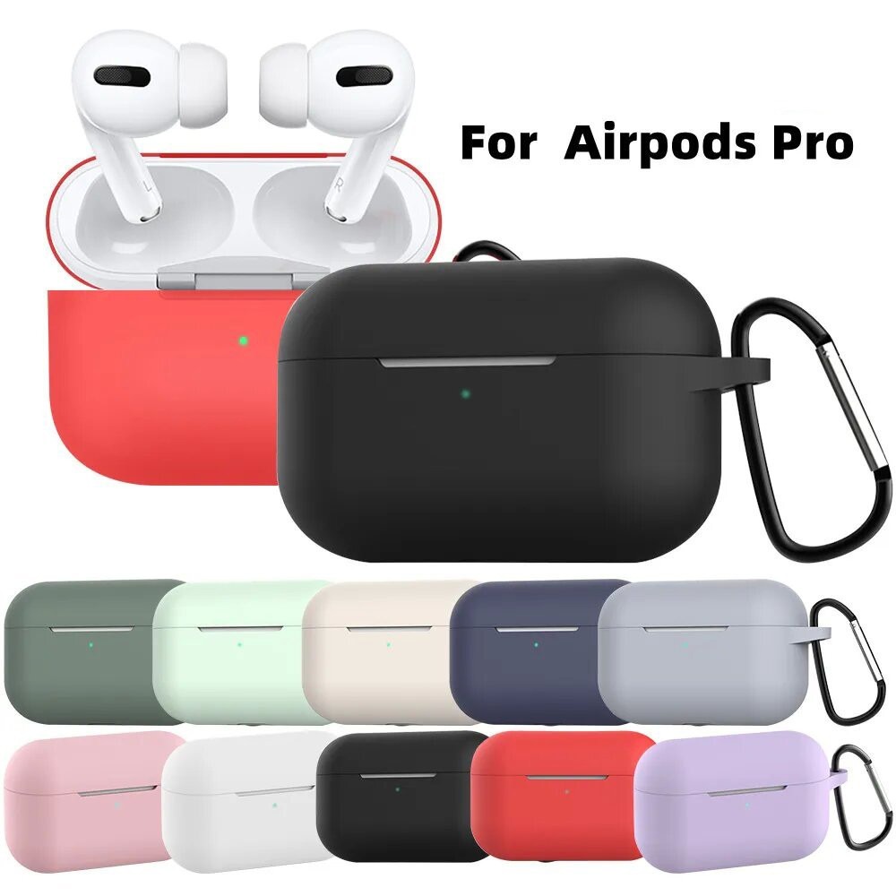 For AirPods Pro กรณีหูฟังไร้สายบลูทูธสำหรับ For AirPods Pro ซิลิโคนหูฟังอุปกรณ์เสริม