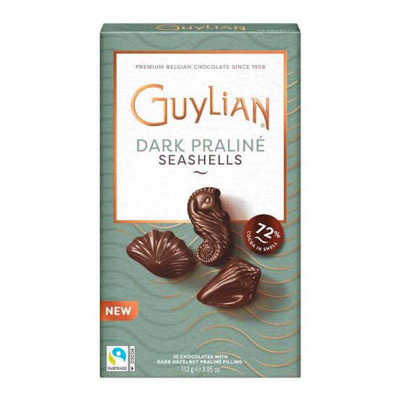 Guylian dark chocolate seashell 112g. นำเข้าจากเบลเยี่ยม🇧🇪flดาร์กช็อก