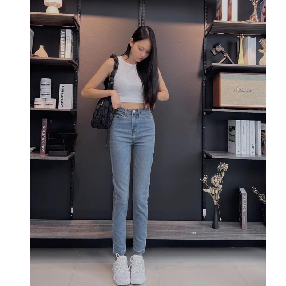 ยีนส์ Nammon Jeans f16 ยีนส์ผ้าญี่ปุ่ญไฮพรีเมี่ยม ผ้ายืด เรียบไม่ขาด