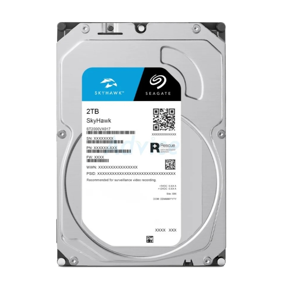 2 TB HDD CCTV SEAGATE SKYHAWK (5400RPM, 256MB, SATA-3, ST2000VX017)