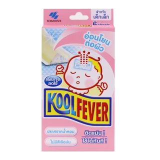 Kool Fever แผ่นเจลแปะลดไข้ 1 กล่อง (มี 6 ชิ้น)