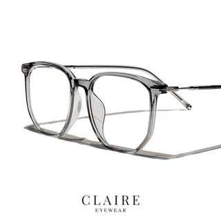 CLAIRE : (LT) แว่นสายตาสั้นรุ่น "Lamoon" แว่นกรองแสงสีฟ้า กันแดดUV ออกแดดเปลี่ยน "ชา" | Glasses