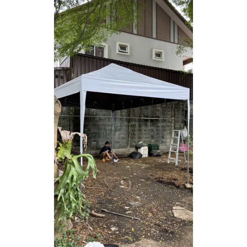 เต็นท์ประกอบ 3*4 ผ้าใบยาง UV เพิ่มความสูงขาฟรีถึง2.50 ม.