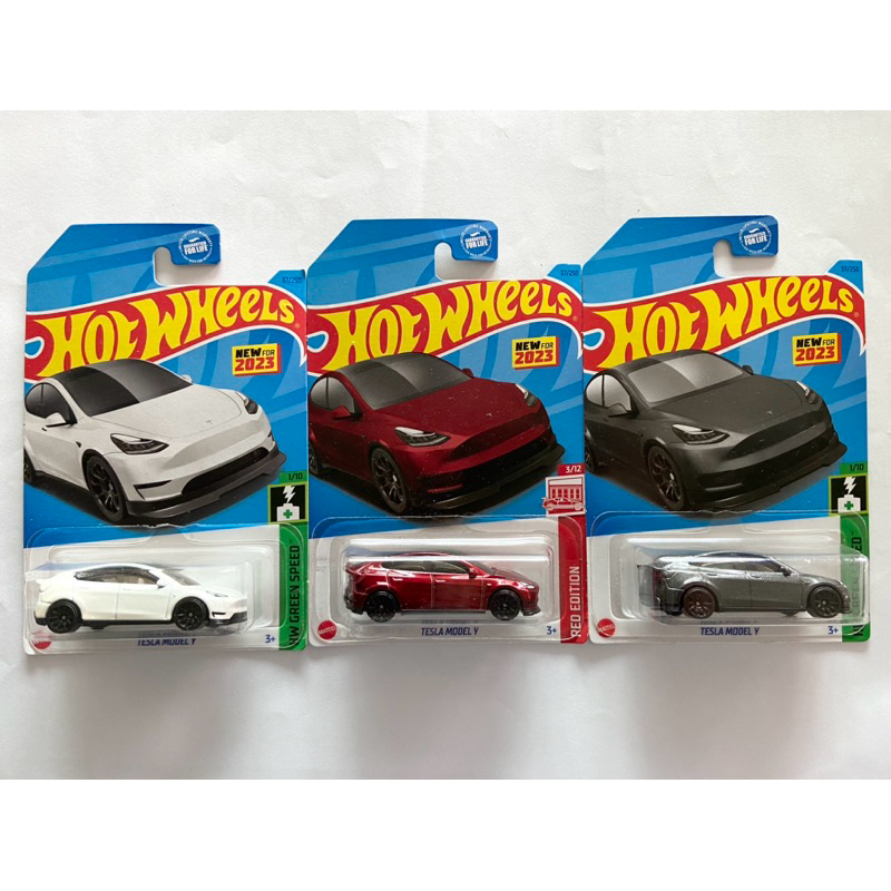 Hot Wheels | TESLA MODEL Y ~ สีแดง(Red Edition),สีขาว, สีเทา | สินค้าแพคอเมริกา | สินค้ามีพร้อมส่ง