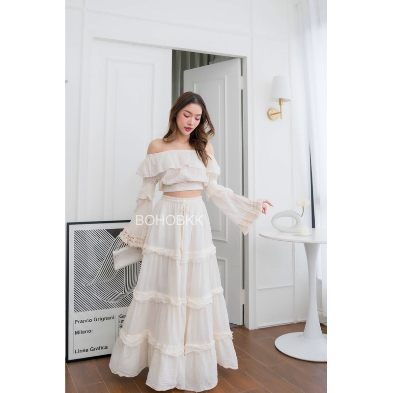 ❌𝗦𝗔𝗟𝗘 พร้อมส่ง❌#BOHOBKK #ชุดเซ็ทเสื้อกระโปรง #bohoskirt #เสื้อครอปสวยๆ Boho Crop Top