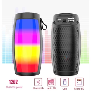 🚚พร้อมส่ง🚚ลําโพงสเตอริโอBluetoothซับวูฟเฟอร์แบบพกพาแบบชาร์จไฟได้ ไฟ LEDสีสันสดใส พร้อมเสียงเบสสุด คุณภาพเสียงระดับHIFI