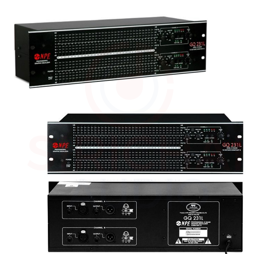 อีควอไรเซอร์ NPE รุ่น GQ231L อีคิว2ชั้น ก้านยาว STEREO GRAPHIC EQUALIZER GQ-231L