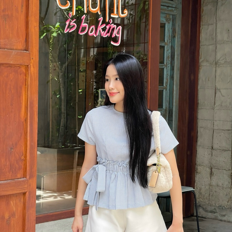 mermaidstore.xoxo Katie Blue Top🧵🤍