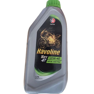 น้ำมันเครื่อง Caltex Havoline ยกลัง 12 ขวด คาลเท็กซ์ 20W-40 สำหรับรถมอเตอร์ไซค์ 4 จังหวะ ขนาด 0.8 ลิตรและ 1 ลิตร