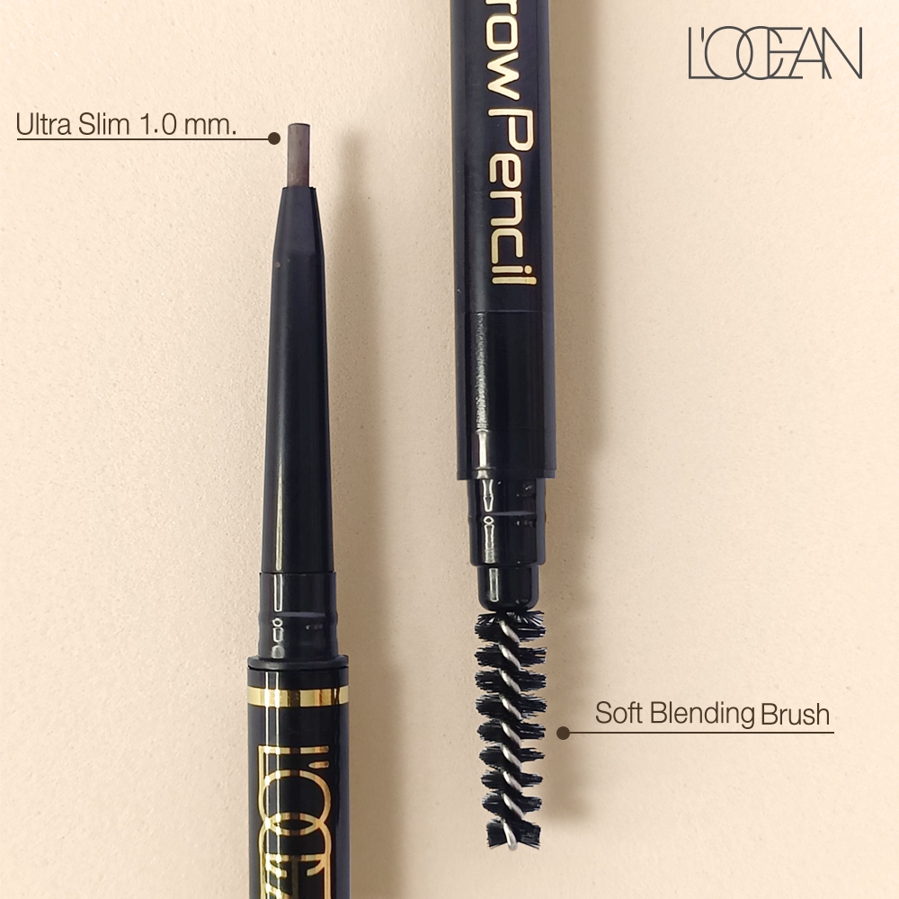 L’OCEAN EYEBROW SLIM PENCIL ดินสอเขียนคิ้วหัวเรียวเล็ก 1 mm.