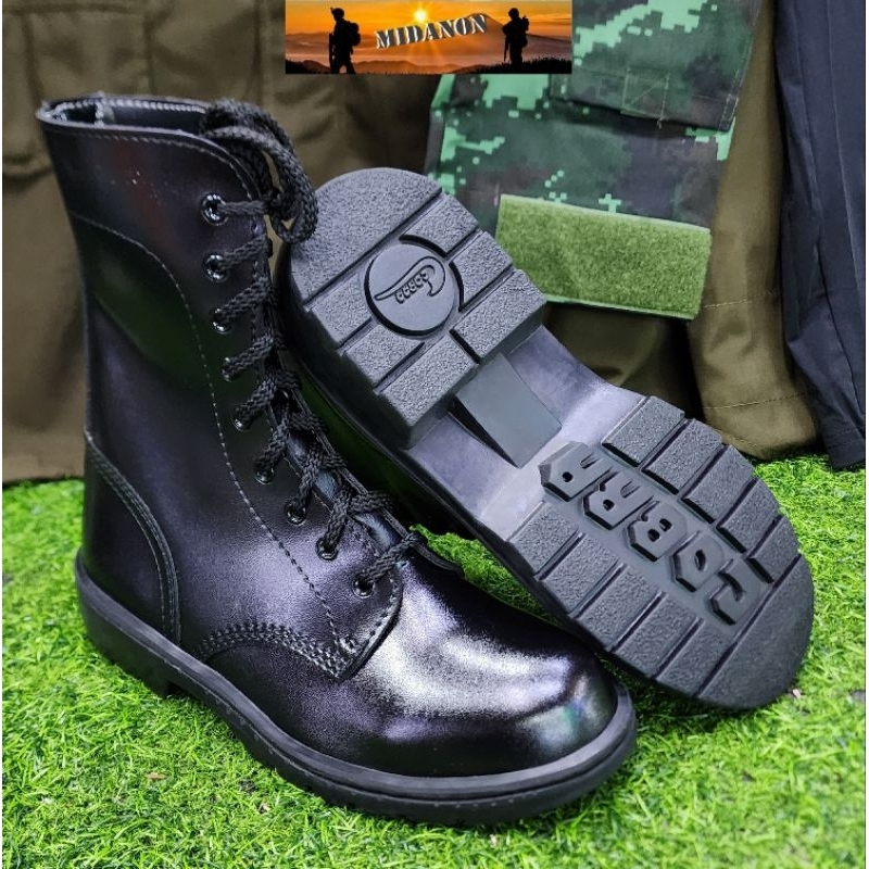 รองเท้าทหาร รองเท้าคอมแบทรุ่น ไม่มีซิป Cobra  รองเท้าCobraรุ่น006L