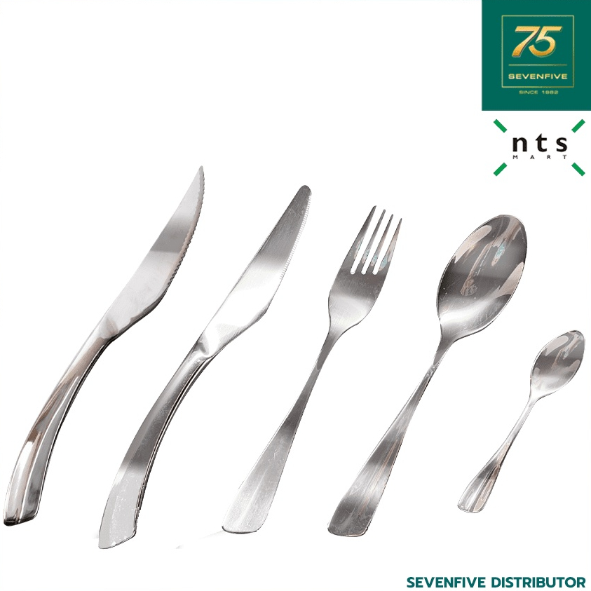 NTS ชุดช้อนส้อม ช้อนส้อมสแตนเลส ช้อน ส้อม มีด ใช้บนโต๊ะอาหาร CARSEN Series NTS1-CAR **แพ็ค 12 ชิ้น** (1 โหล)