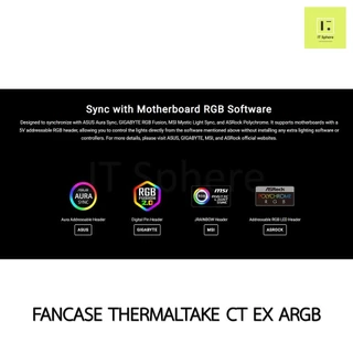 [โปรโมชั่น] Thermaltake CT120 CT140 EX ARGB MAGNETIC REVERSE BLADE Fan case fancase 120mm140mm พัดลมเคส BLACK WHITE ขาว