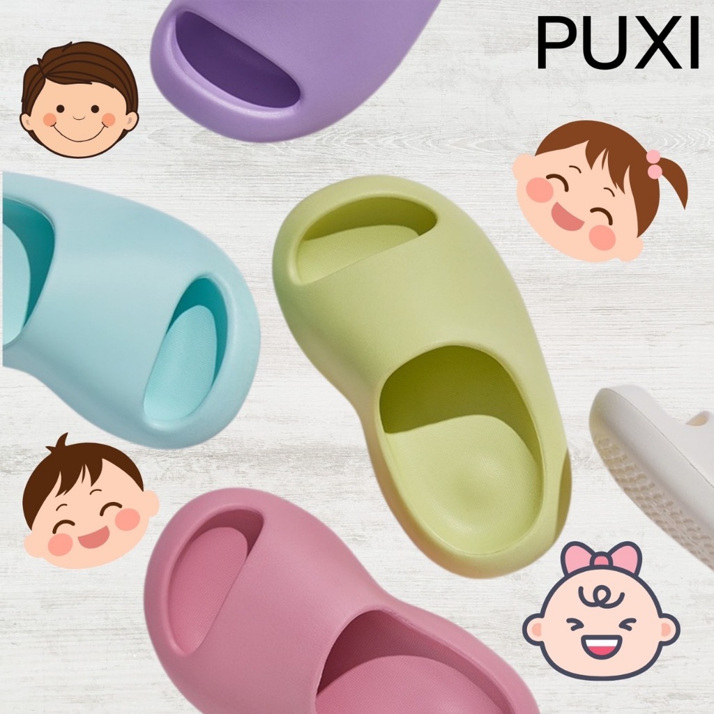 PUXI รองเท้าแตะกันลื่นสำหรับเด็ก สำหรับอาบน้ำฤดูร้อน สำหรับบ้าน ในร่ม สำหรับเด็กผู้หญิง PS2930RW