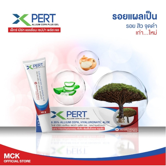 SCAR X PERT ALLIUM CEPA PLUS GEL 10G. สการ์ เอ็กซ์ เปิร์ท เป็นครีมทารอยแผลเป็น