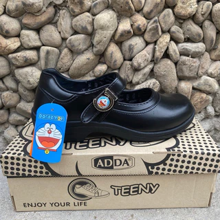 [ลูกค้าใหม่ราคา 1 บาท]รองเท้านักเรียน ADDA 41Z01 รองเท้าหนังดำ ลายโดเรม่อน ลิขสิทแท้ จากบริษัท ไซร์31-41 หนังดำผู้หญิง