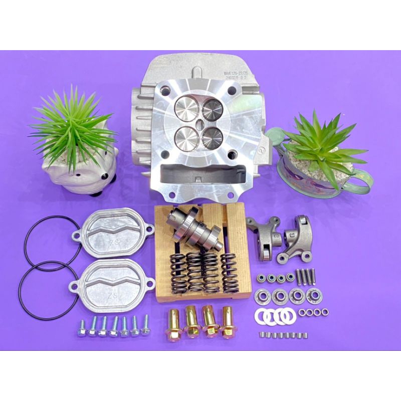 ฝาสูบ4วาล์วW125&ปลาวาฬ57,59,60,64,65,66,67,68พร้อมอุปกรณ์ครบชุด มอเตอร์ไซค์ สินค้าคุณภาพสูง