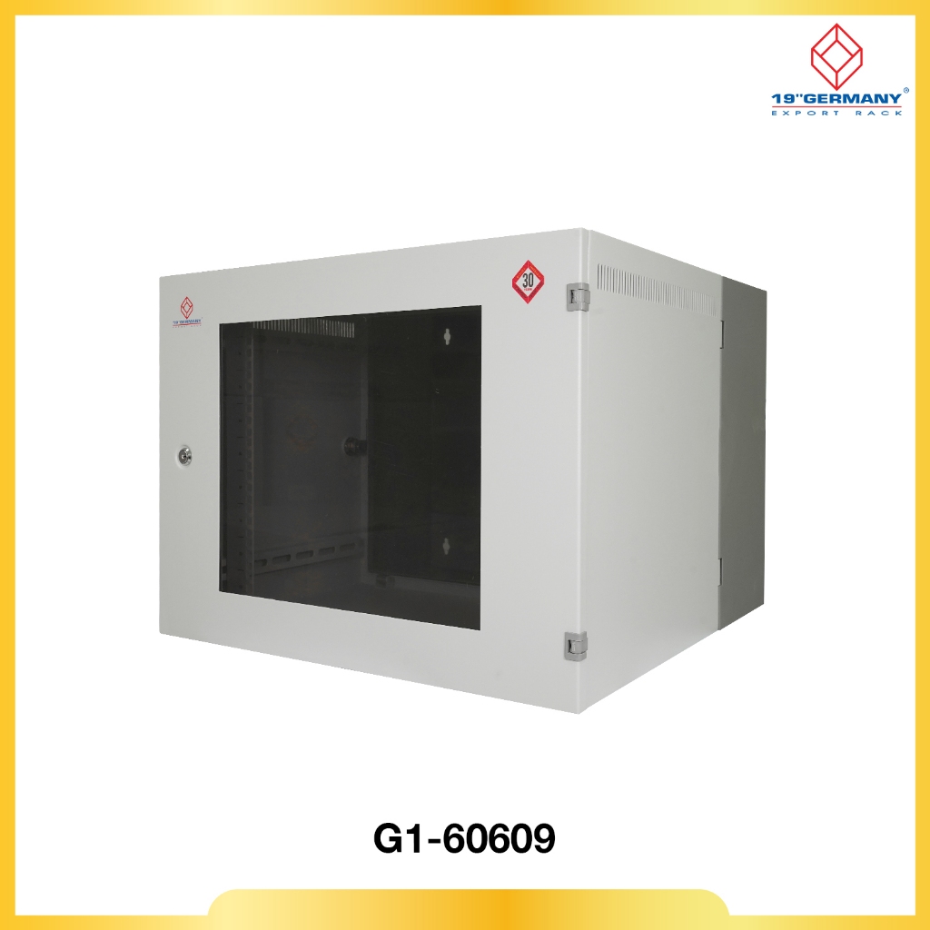 19" GERMAN Wall Rack รุ่น G1-60609 ขนาด 9U กว้าง 60cm ลึก 60cm (60 x 60 x 45.5 cm.)