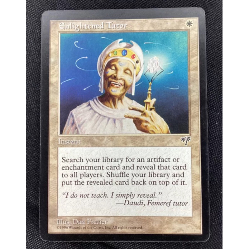 การ์ด MTG Enlightened Tutor White Magic the Gathering EDH สภาพ Ex-Nm