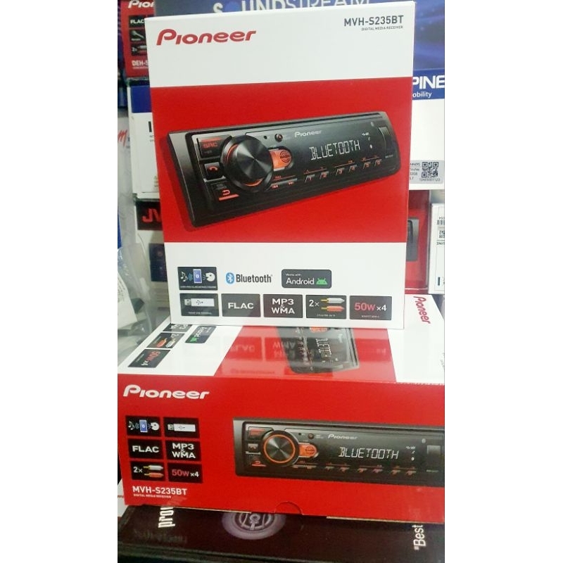 เครื่องเล่นวิทยุไม่แผ่น รุ่นใหม่ PIONEER MVH-S235BT เครื่องเล่นขนาด 1 ดิน ระบบดิจิตอลมีเดียวิทยุ บูล