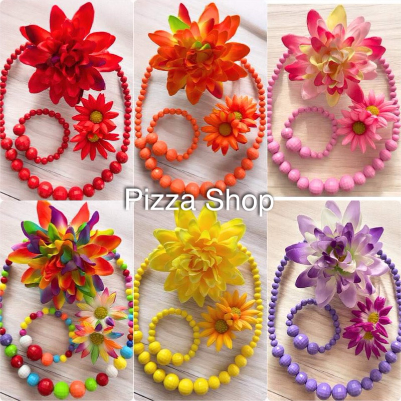 พร้อมส่งทันที เซ็ตทองกวาวดาเลีย ครบเซต4 ชิ้น สร้อยคอ กำไร ต่างหูหนีบ กิ้บติดผมดอกดาเลีย