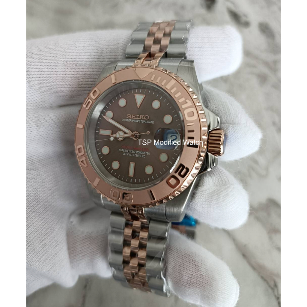 Seiko Mod YachtMaster RoseGold