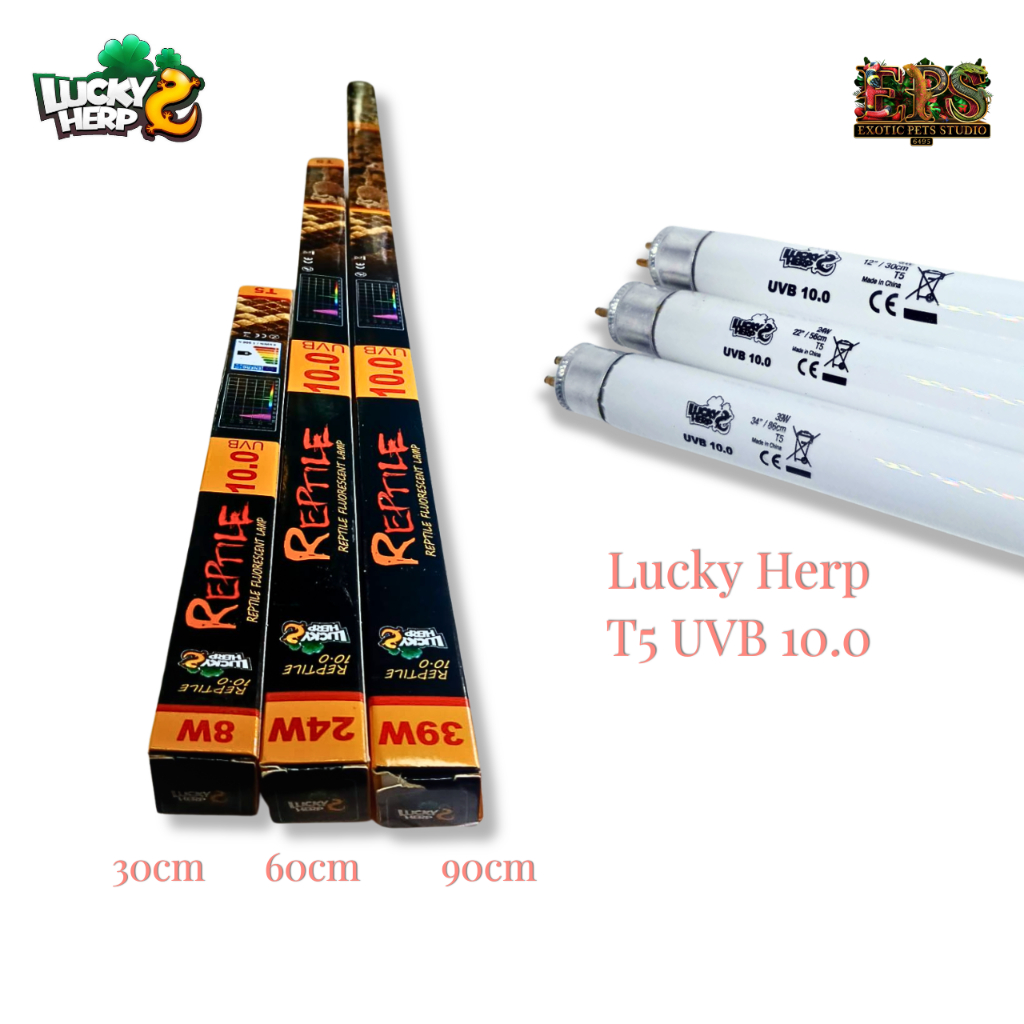 Lucky Herp หลอดไฟ T5 UVB 10.0 หลอดไฟ T5 ยูวีบี 10.0 สำหรับสัตว์เลื้อยคลาน (30cm /60cm/90cm )