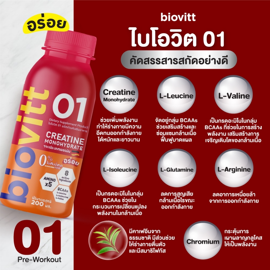 (เลือกสูตรได้) biovitt Drink มีคอลลาเจน เสริมภูมิ ผิวกระจ่างใส เพิ่มพลังงาน ฟื้นฟูร่างกาย | 200 ml. ราคา ถูกที่สุด ดีลบีเคเค แกลเลอรีภาพที่ 7