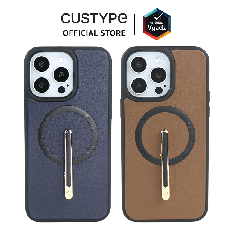 Custype เคสสำหรับ iPhone 15 Pro / 15 Pro Max รุ่น Magnetic Wireless Charging Phone Case With Single Pole Stand