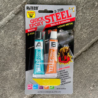 [ของแท้ ‼️] ALTECO กาวปะเหล็กแห้งเร็ว สารพัดประโยชน์ หลอดคู่ 2 ตัน ALTECO สูตรแห้งเร็ว4นาที ใช้งานซ่อมที่ต้องการความเร็ว
