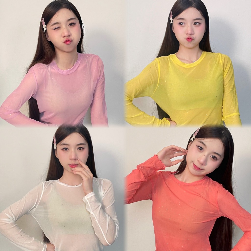 No.H489 เสื้อแขนยาวกากเพชร ผ้ายืด เสื้อผ้าแฟชั่น ใส่สบาย