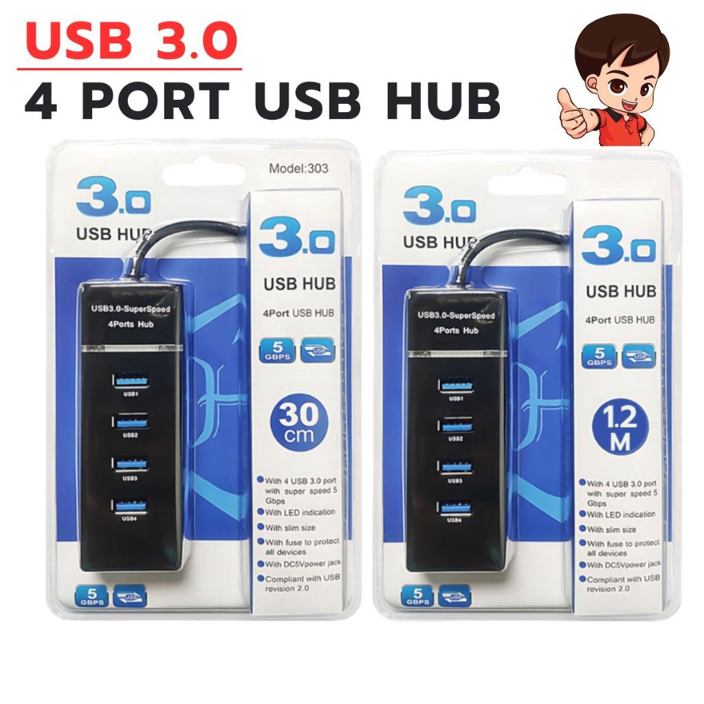4 พอร์ต USB 3.0 2.0 ฮับแยก / อะแดปเตอร์ฮับ USB ความเร็วสูง / การถ่ายโอนข้อมูลอย่างรวดเร็ว ฮับ USB ขยาย เชื่อมต่อ