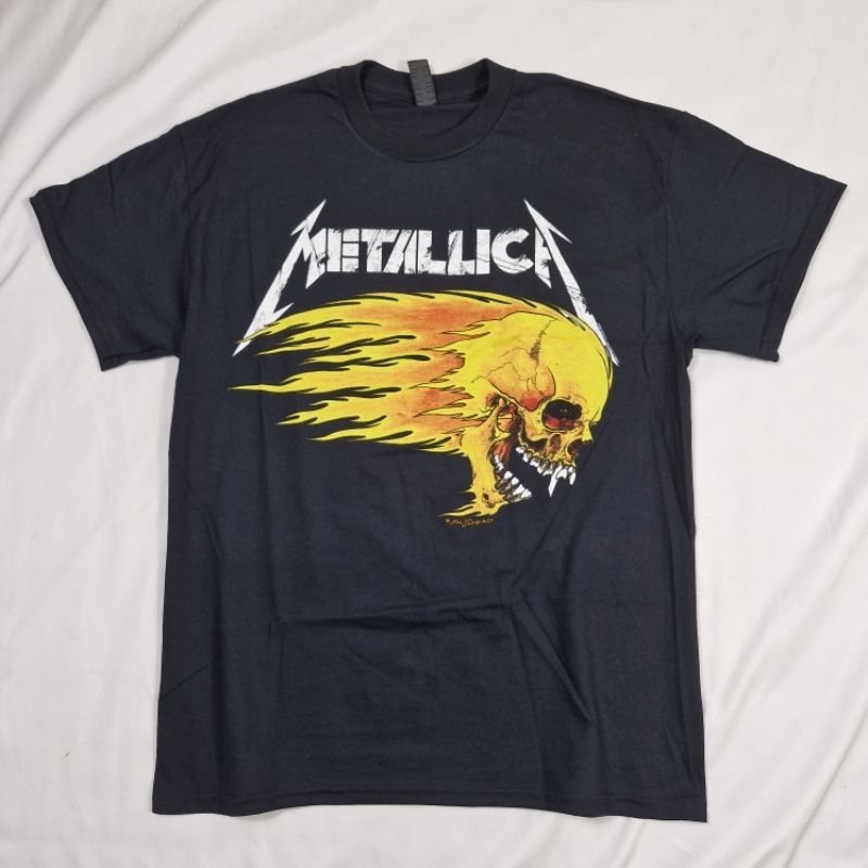 เสื้อวง Metallica Flaming Skull Tour ลิขสิทธิ์แท้ครบไซน์ พร้อมส่ง