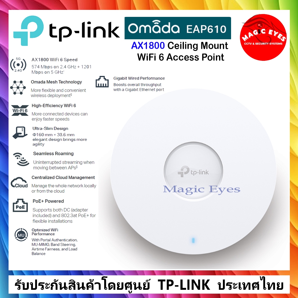 TP-Link EAP610(AX1800)  Wi-Fi 6 Access Point Omada
