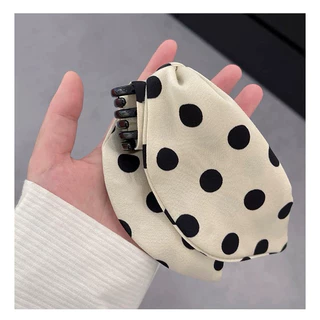 🇹🇭พร้อมส่งในไทย🇹🇭 กิ๊บติดผมโบว์พิมพ์ลายจุด Polka Dot Clip ใช้สะดวกหนีบง่ายได้ทรงสวยน่ารัก