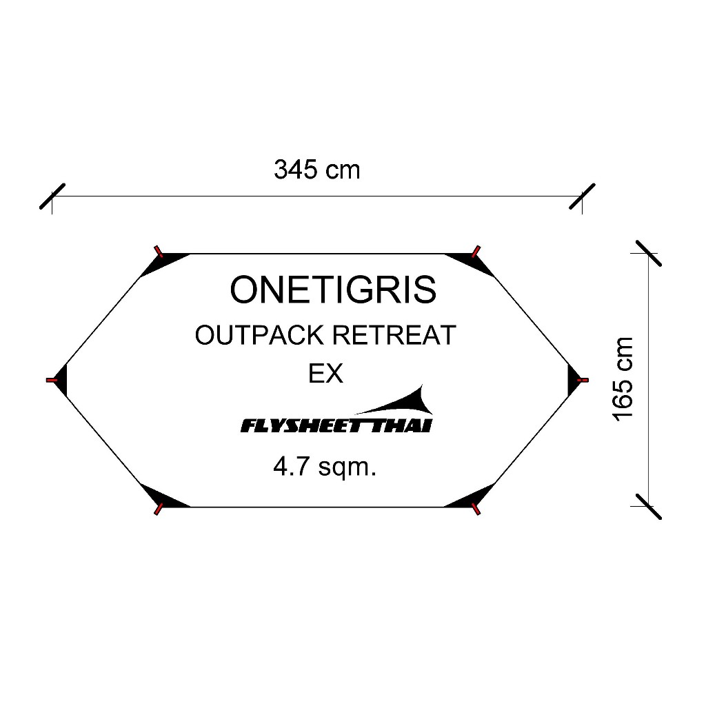 กราวชีท ผ้าปูรองเต็นท์ OUTPACK RETREAT 210d 420d กราวชีท ตรงรุ่น
