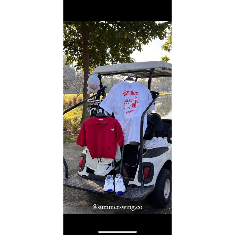 Summer Swing: Serious Golfer Tee (Red)