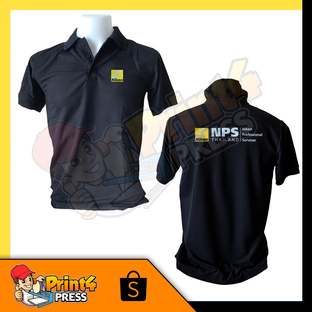 Polo พร้อมส่งเสื้อโปโลสีดำ NPS Nikon Professional Services เสื้อเชิ๊ต เสื้อโปโล เสื้อนิคอน I AM NIKON shirt