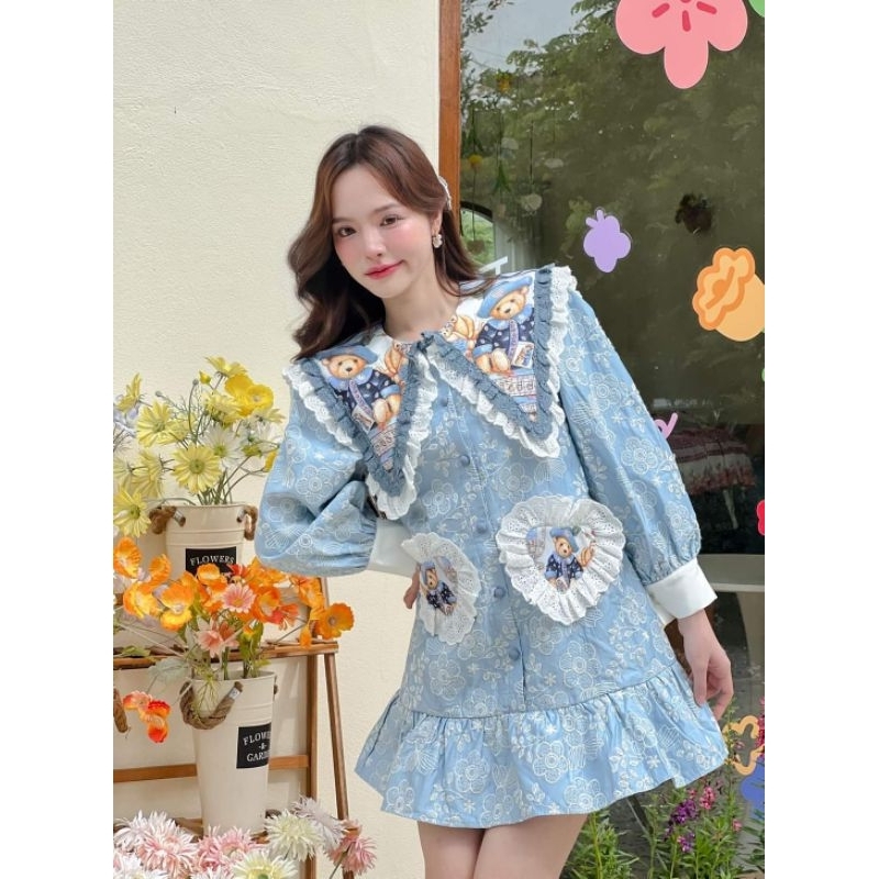 BLT.BLAND​ปกแหลมน้องหมีฟ้าSizeM