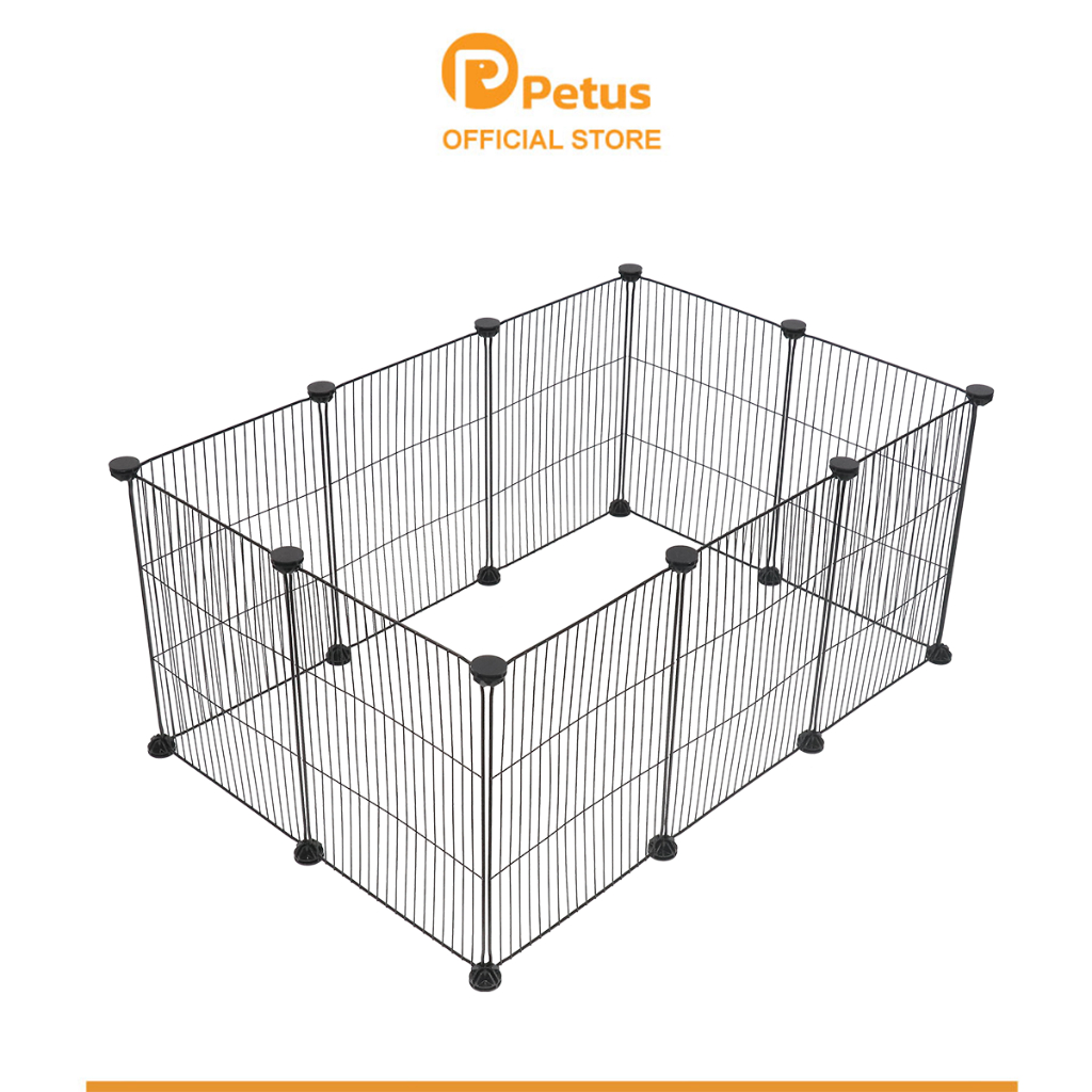Petus คอกสุนัข DIY ขนาด 30x40 ซม. ซี่กรงห่าง 1.5 ซม. สามารถประกอบเองได้ คอกสัตว์เลี้ยง กั้นหมา แมว