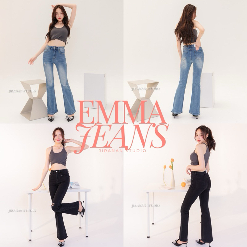 JS625 - EMMA JEANS ขาม้าผ้าพรีเมี่ยม