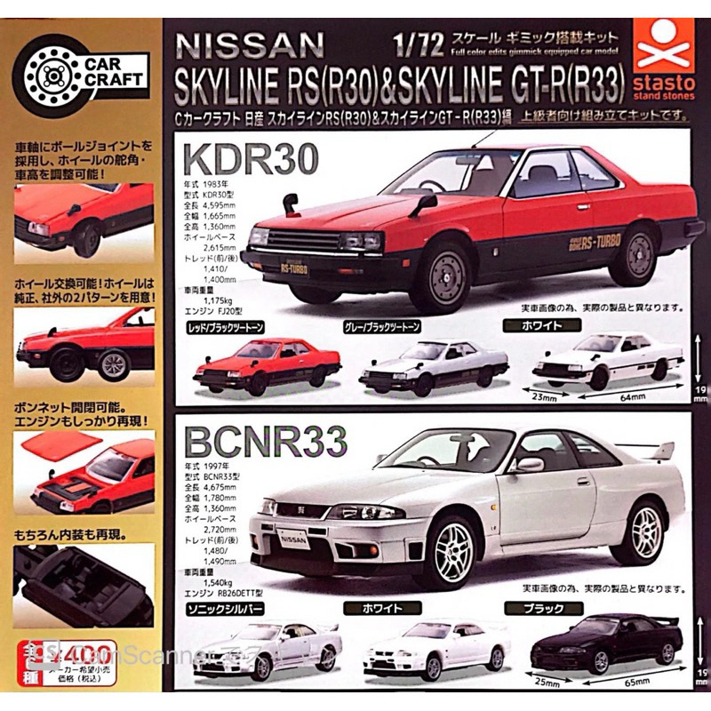 พร้อมส่ง🛞C Car Craft Nissan Skyline R30 / Nissan GT-R 33