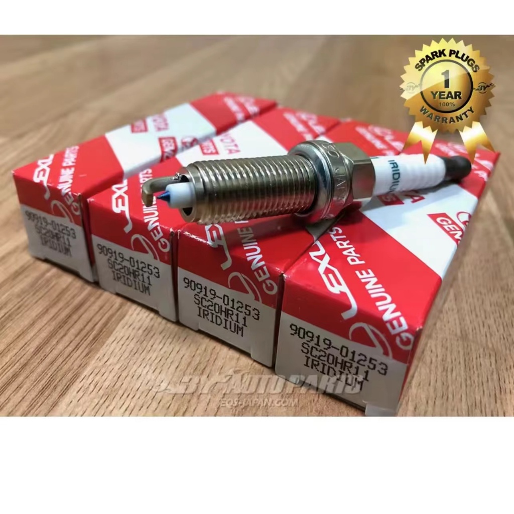 หัวเทียนเด็นโซ่IRIDIUM TOYOT A SK20R11,4ชิ้น (Camry Wish ALTIS VIOS Yaris) หมายเลขชิ้นส่วน90919-01253