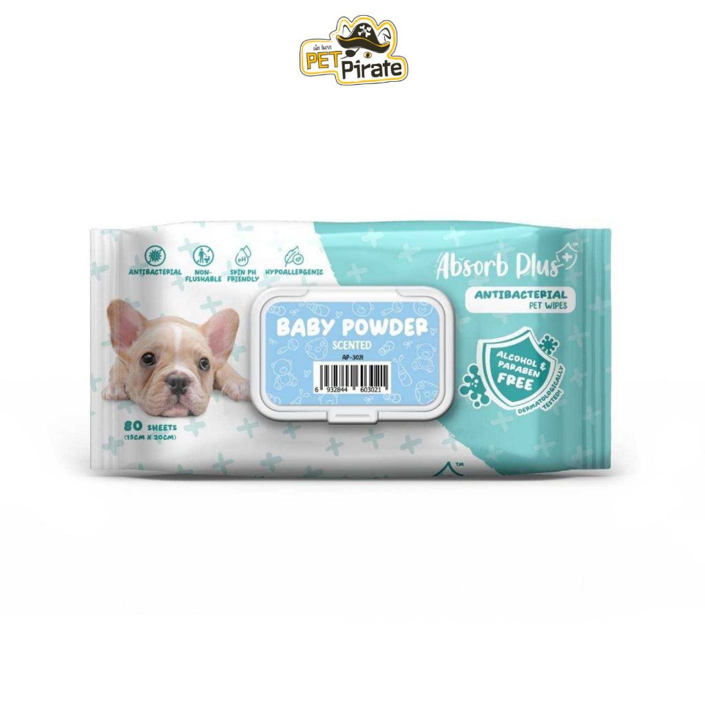 Absorb ทิชชู่เปียกสุนัข ผ้าเปียกแมว หนานุ่ม เช็ดได้ทั้งตัว ยับยั้งแบคทีเรีย ไม่มีแอลกอฮอล์ 80 แผ่น - รูปที่ 2